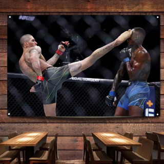 Muay Thai vs Boks san'ati afishasi devor stollari Jang san'ati bezaklari banneri Devorga osilgan bayroq Gimnastika zali uchun jang A1
