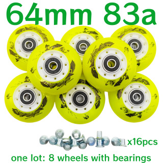 Bolalar konkida uchish g'ildiragi 64mm 68mm 72mm 83a 8 g'ildirak/lot