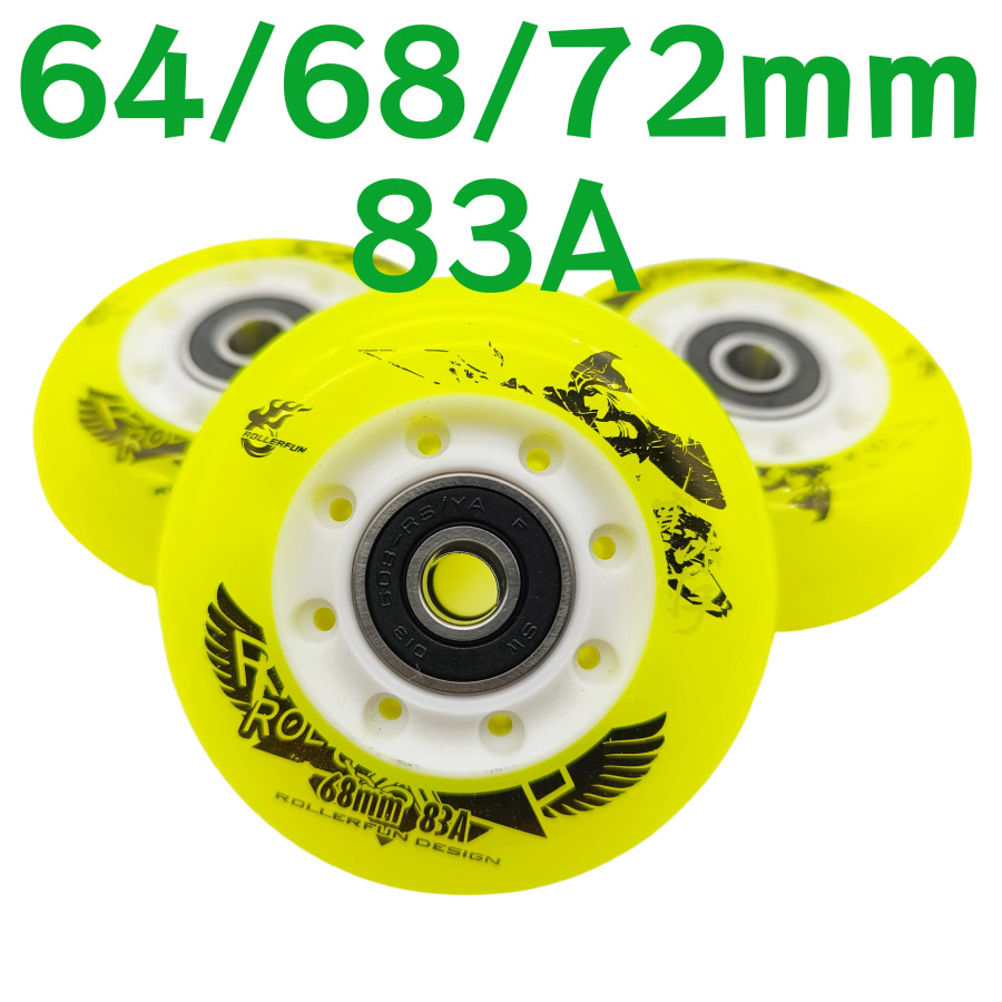 Bolalar konkida uchish g'ildiragi 64mm 68mm 72mm 83a 8 g'ildirak/lot