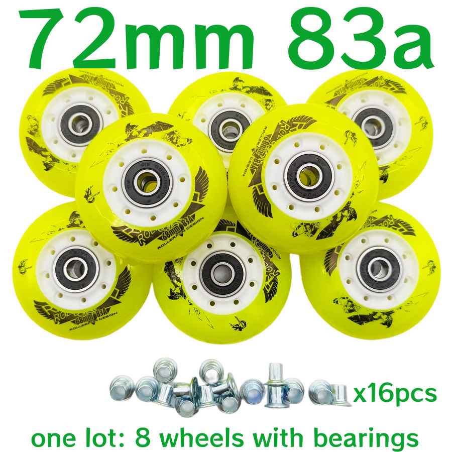 Bolalar konkida uchish g'ildiragi 64mm 68mm 72mm 83a 8 g'ildirak/lot