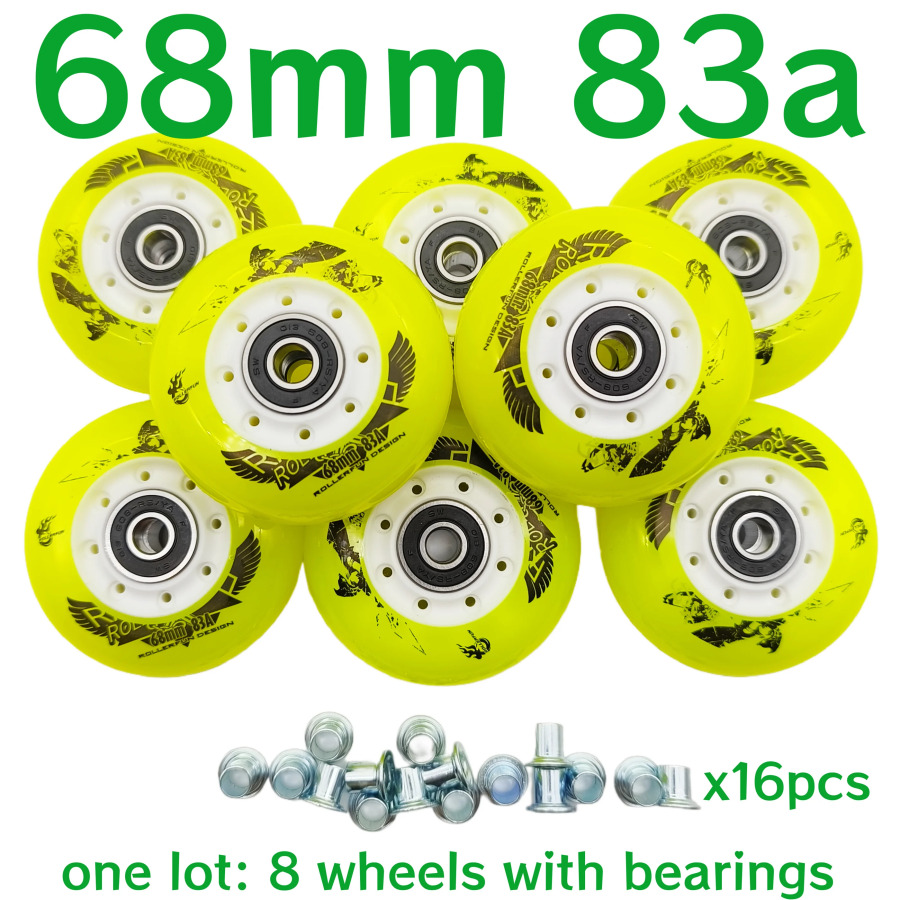 Bolalar konkida uchish g'ildiragi 64mm 68mm 72mm 83a 8 g'ildirak/lot