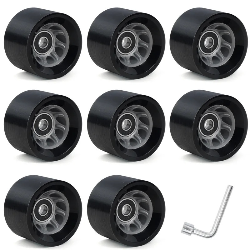 60 * 40 mm Ikki qatorli konkilar aksessuarlari Tezlik konkilari g'ildiraklari 95A Avtomobil g'ildiraklari to'rt g'ildirakli skeytbord PU g'ildiraklari Qora Moviy