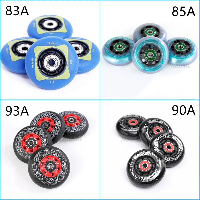 Роликовые коньки 62/64/68/70/72/76/80 мм, шины для роликовых коньков Rock Fancy, износостойкие полиуретановые шины, подшипник 83A/85A/90A/93A