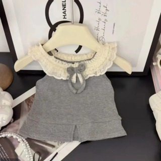 Bolalar Qizlarning gulli to'rli top va shortilar to'plami moda yozgi liboslari