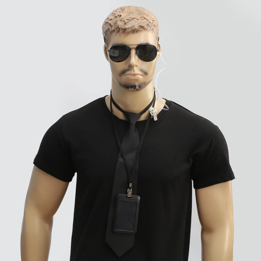 Agent aksessuarlari to'plami Quloq tiqinlari Ish brendi ko'zoynaklari Shlyapalar o'smirlar uchun maxfiy xavfsizlik kostyumi Kattalar Cosplay o'yin partiyasi