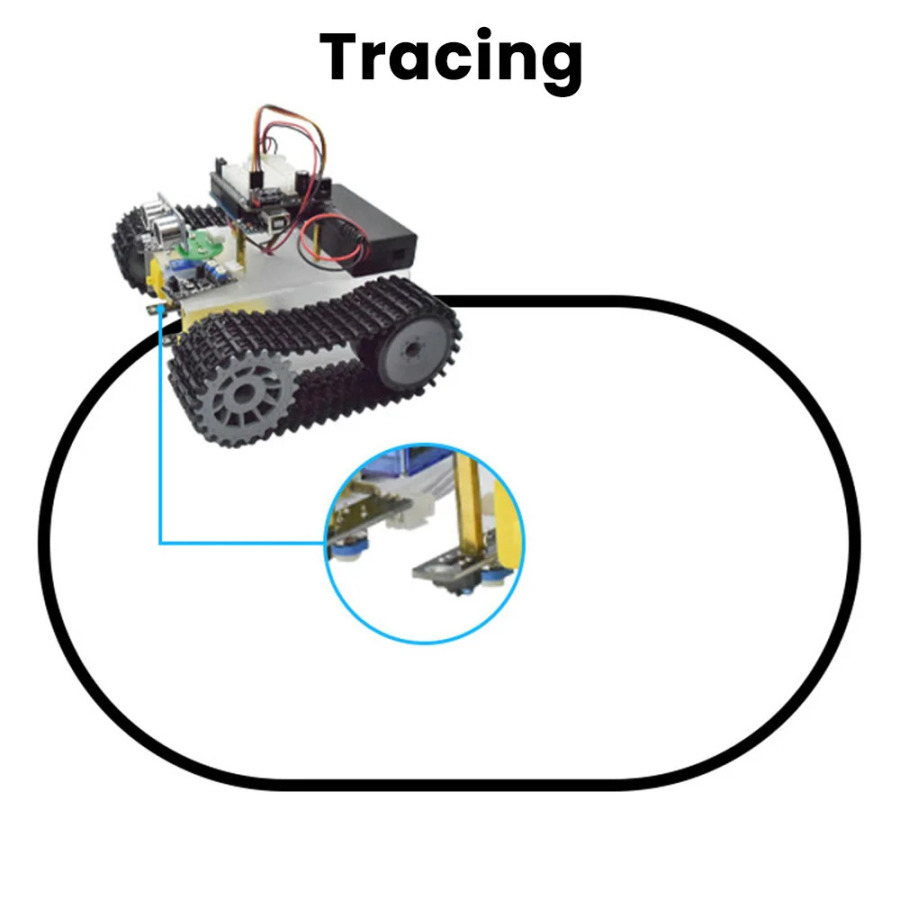 Arduino dasturlash starterlari uchun aqlli robot toʻplami. Oʻrganishni avtomatlashtirish robotlarini qurish uchun oʻquv robototexnikasi kodlari bilan toʻliq toʻplamlar