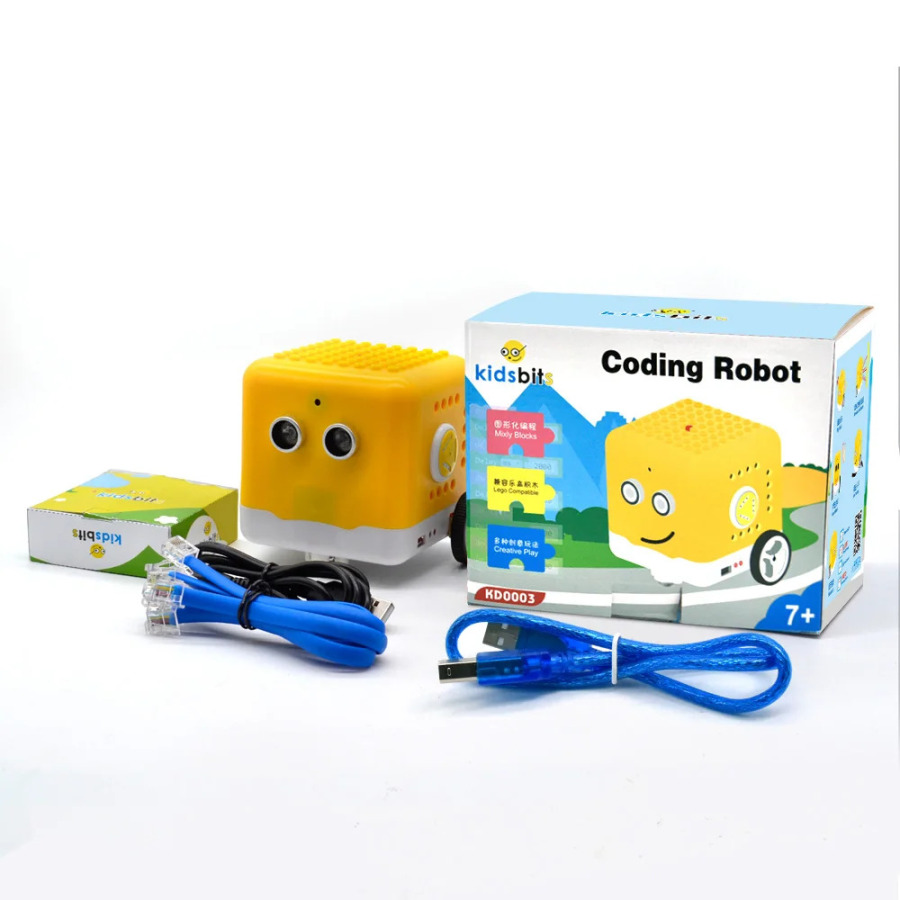 Kidsbits dasturlashtiriladigan robot toʻplami kodlash roboti + 28 loyiha Arduino oʻquv qoʻllanmalari Grafik dasturlash bolalar uchun DIY STEM taʻlim