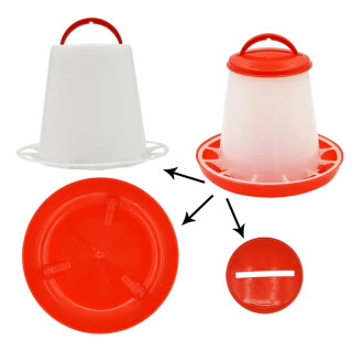 Yangi tovuq go'shti oziqlantiruvchilar 3kg/5kg tovuq o'rdak boqish uchun chelak yer favvorasi bedana boqish uchun chelak