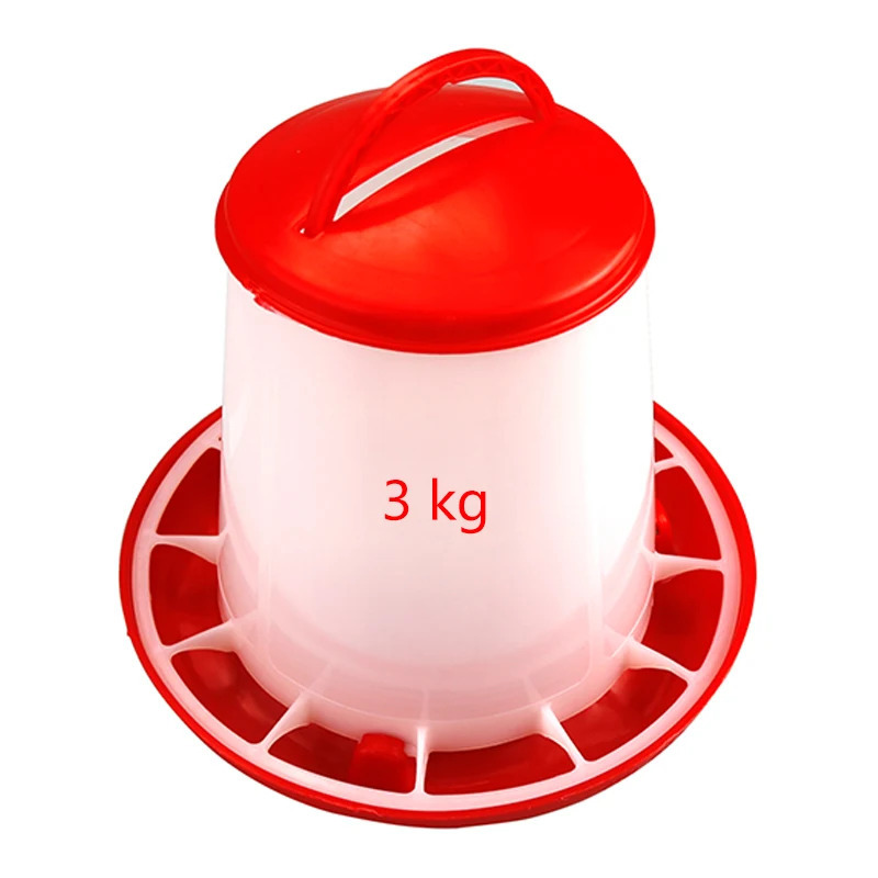 Yangi tovuq go'shti oziqlantiruvchilar 3kg/5kg tovuq o'rdak boqish uchun chelak yer favvorasi bedana boqish uchun chelak