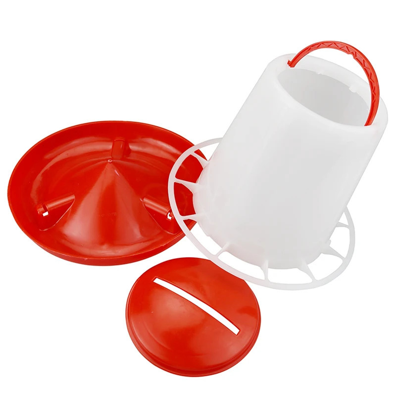 Yangi tovuq go'shti oziqlantiruvchilar 3kg/5kg tovuq o'rdak boqish uchun chelak yer favvorasi bedana boqish uchun chelak