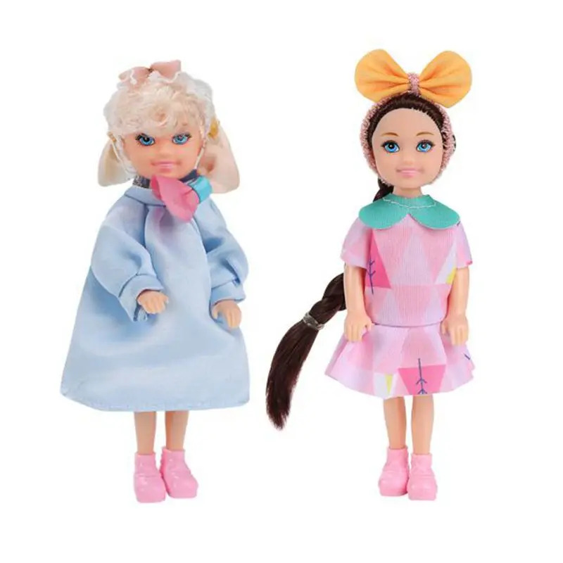 Горячая распродажа: Набор из 2 игрушек Kawaii, 5-дюймовые куклы для малышей, для девочек и мальчиков, принцессы, для девочек, для семейных игр, лучший подарок