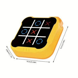 Montessori Elektron Tic Tac Toe Puzzle Stol O'yini: Bolalar va Kattalar uchun Portativ Sayohat O'yini