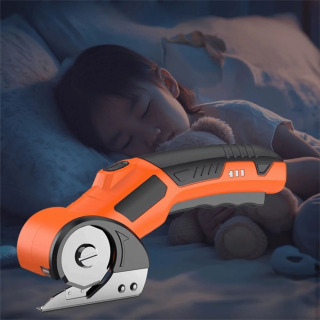 Электрические ножницы с предохранительным замком, точная резка, быстрая резка, роторные ножницы, нескользящая ручка, тихая работа, инструмент для резки кожи