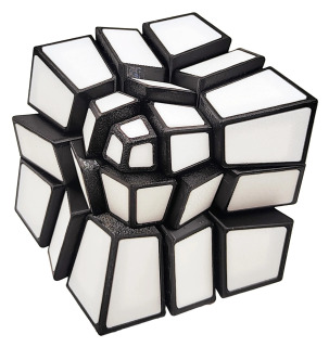 ZEPUZZLES ezilgan 3x3 sehrli kub tezlik kubi g'alati shakldagi boshqotirma kubi stikersiz boshqotirma o'yinchoqlar bolalar sovg'asi Cubo Magico