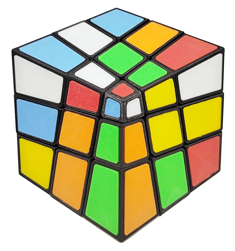 ZEPUZZLES ezilgan 3x3 sehrli kub tezlik kubi g'alati shakldagi boshqotirma kubi stikersiz boshqotirma o'yinchoqlar bolalar sovg'asi Cubo Magico