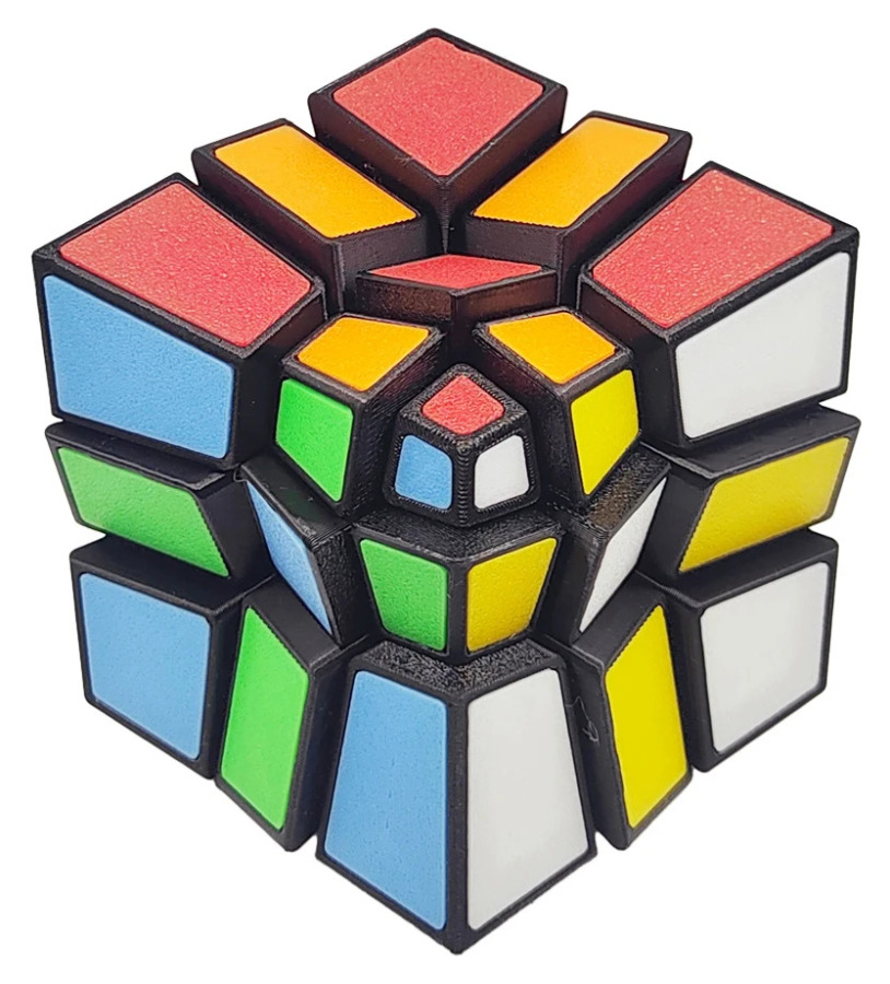 ZEPUZZLES ezilgan 3x3 sehrli kub tezlik kubi g'alati shakldagi boshqotirma kubi stikersiz boshqotirma o'yinchoqlar bolalar sovg'asi Cubo Magico