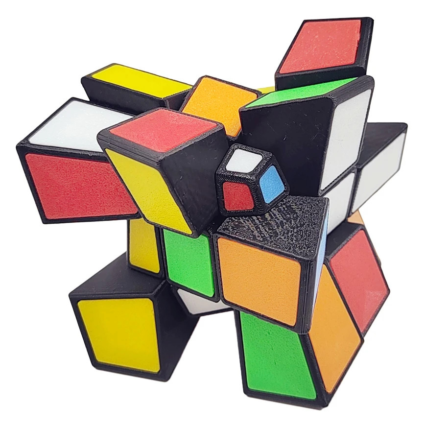 ZEPUZZLES ezilgan 3x3 sehrli kub tezlik kubi g'alati shakldagi boshqotirma kubi stikersiz boshqotirma o'yinchoqlar bolalar sovg'asi Cubo Magico