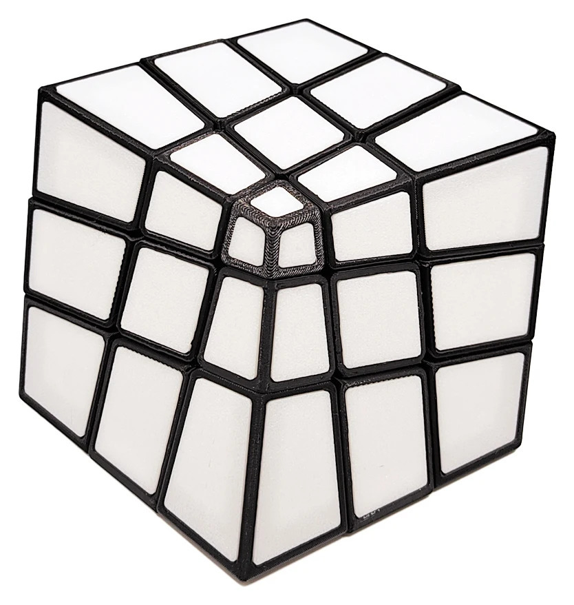 ZEPUZZLES ezilgan 3x3 sehrli kub tezlik kubi g'alati shakldagi boshqotirma kubi stikersiz boshqotirma o'yinchoqlar bolalar sovg'asi Cubo Magico