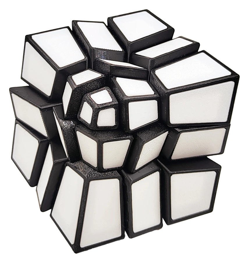 ZEPUZZLES ezilgan 3x3 sehrli kub tezlik kubi g'alati shakldagi boshqotirma kubi stikersiz boshqotirma o'yinchoqlar bolalar sovg'asi Cubo Magico