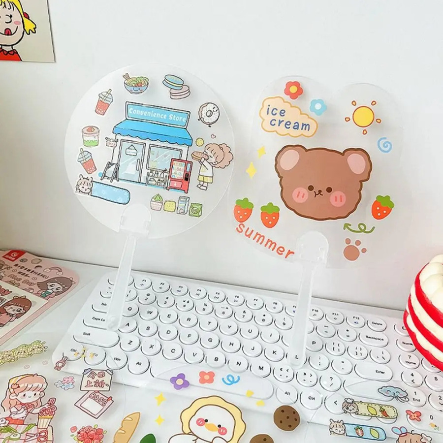 Talabalar uchun ijodiy DIY shaffof san'at muxlislari portativ rasm blankalari yoqimli Graffiti muxlislari