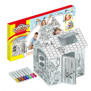 Креативный граффити 3D Сборка игрушечный дом, DIY, живопись, дом джунглей, взаимодействие родителей и детей, детский сад, рукоделие, дети