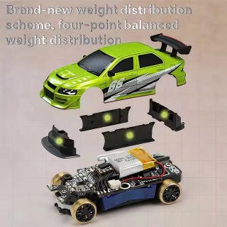 Turbo Racing 1:76 C66 Drift RC Car RTR Radio Полностью пропорциональный игрушечный автомобиль с дистанционным управлением с гироскопом Детские настольные игрушки Автомобиль