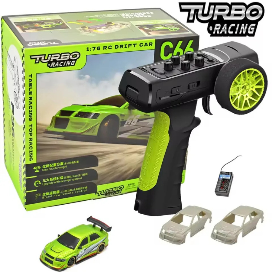 Turbo Racing 1:76 C66 Drift RC Car RTR Radio Полностью пропорциональный игрушечный автомобиль с дистанционным управлением с гироскопом Детские настольные игрушки Автомобиль