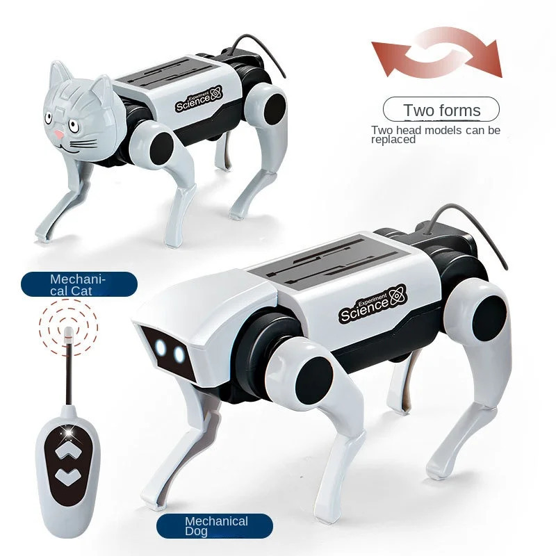RC robot bolalar uchun mexanik masofadan boshqarish pulti it o'yinchoqlari fanni o'rganish yig'ilishi DIY modeli elektr o'yinchoqlar to'plami o'g'il bolalar uchun sovg'a