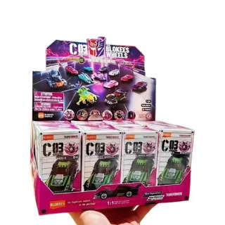 Transformers Blind Box C03 Blokees Wheels Collectible Car Model: Optimus Prime va Megatron Yangi raqamlar 1:64 Build Model Sovg'a