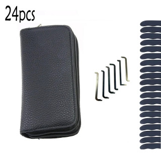 24 dona titanium bilan qoplangan kulrang tutqichli chilangar asboblar toʻplami Boshlangʻich chilangar oʻquv asboblari qulflash professional asboblari Красный