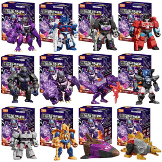 Transformers Blokees Defender figurasi - Grimlock Dinobots Starscream Optimus Prime yig'iladigan robot yig'ish figurasi
