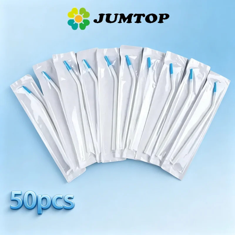 JUMTOP 50 шт. Стоматологические хирургические аспирационные насадки для отсасывания слюны