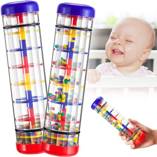 Chaqaloq musiqa asboblari Chaqaloq o'yinchoqlari 1 2 3 yoshli Montessori chaqaloq yomg'ir shang'irog'i Rainmaker musiqali sensorli o'yinchoqlar