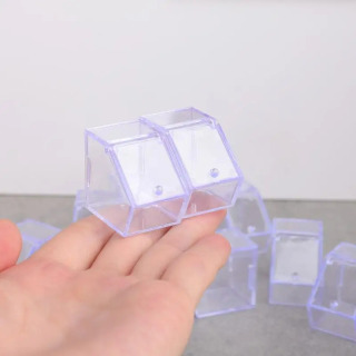 Dollhouse o'yinchoq aksessuarlari - Mini Clear Stend Modeli 5 dona supermarket bezaklari