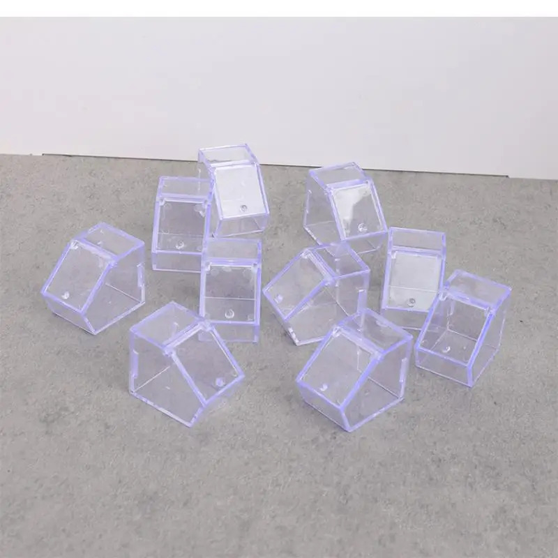 Dollhouse o'yinchoq aksessuarlari - Mini Clear Stend Modeli 5 dona supermarket bezaklari