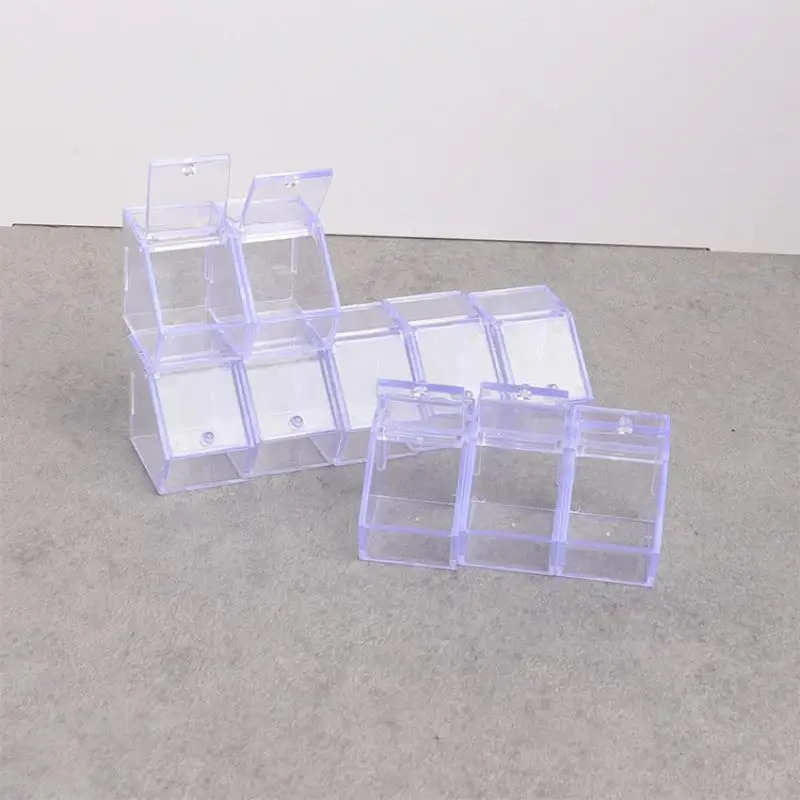 Dollhouse o'yinchoq aksessuarlari - Mini Clear Stend Modeli 5 dona supermarket bezaklari