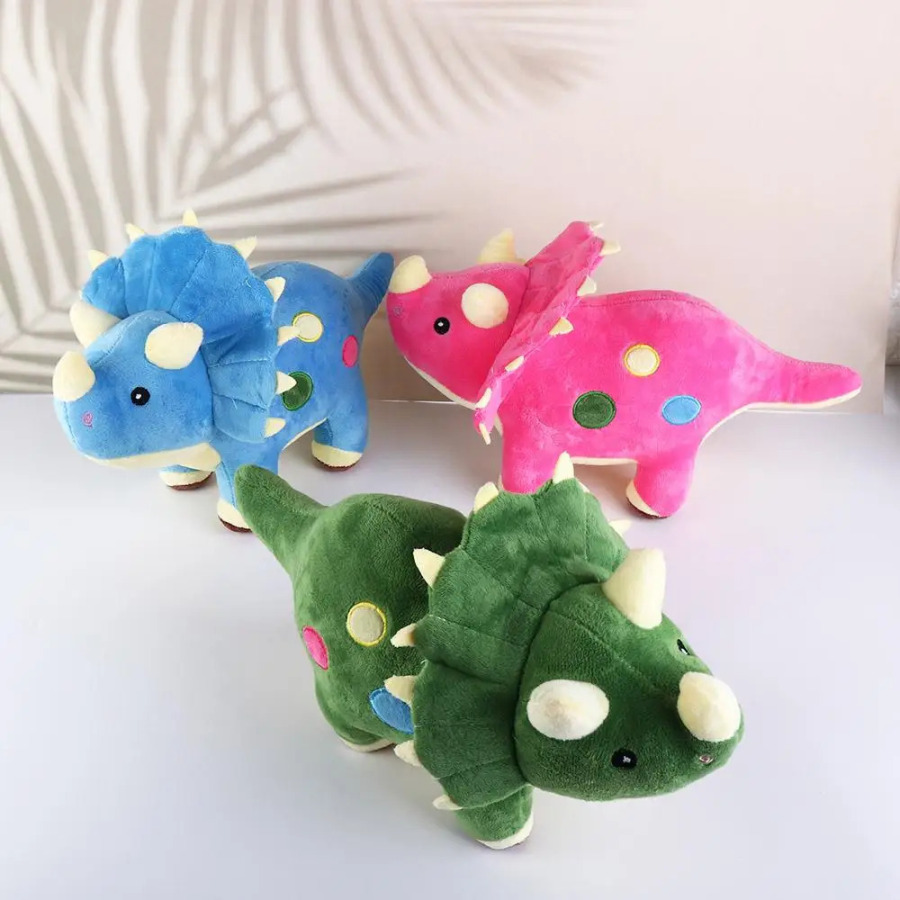 Triceratops Dinosaur to'ldirilgan o'yinchoq Bolalar uchun o'yinchoq Stegosaurus Dinozavr to'ldirilgan o'yinchoq Peluş dinozavr o'yinchoqlar Peluş dinozavr qo'g'irchoq to'ldirilgan hayvon