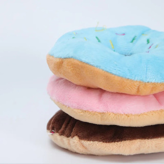Yumshoq peluş donut it o'yinchoqlari chaynash it o'yinchoqlari Yoqimli kuchukcha Squeaker o'yinchoqlar Kichik o'rta itlar uchun kulgili interaktiv o'yinchoqlar