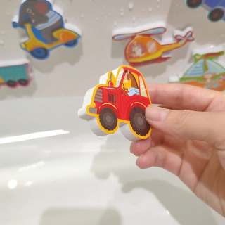 Мягкие развивающие игрушки для ванной из ЭВА: пазлы-наклейки с животными для малышей 0-12 месяцев (1 год)