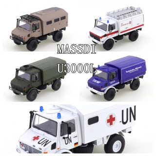Massdi 1:64 miqyosli harbiy yuk mashinasi U1300L BMT tez yordam turi yuk va uchuvchi qotishma simulyatsiyasi