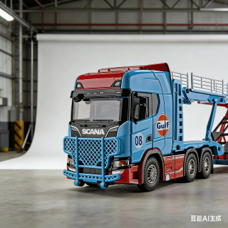 Модель грузовика Scania с двухъярусным прицепом, масштаб 1:50, из сплава, с функцией скольжения, для мальчиков, коллекционная и демонстрационная модель