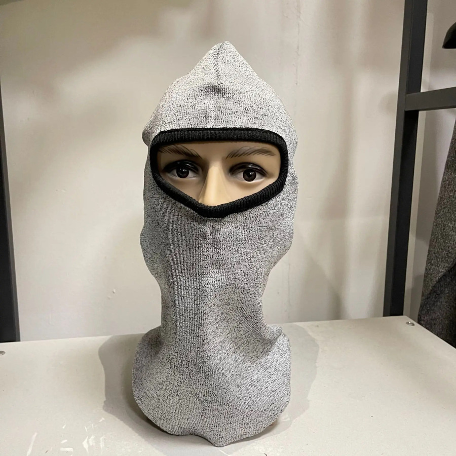 EN388 5-darajali kesishga chidamli oʻz-oʻzini himoya qilish qalpogʻi taktik boʻyinbogʻlari ochiq havoda xavfsizlik yuz niqobi kesishga chidamli