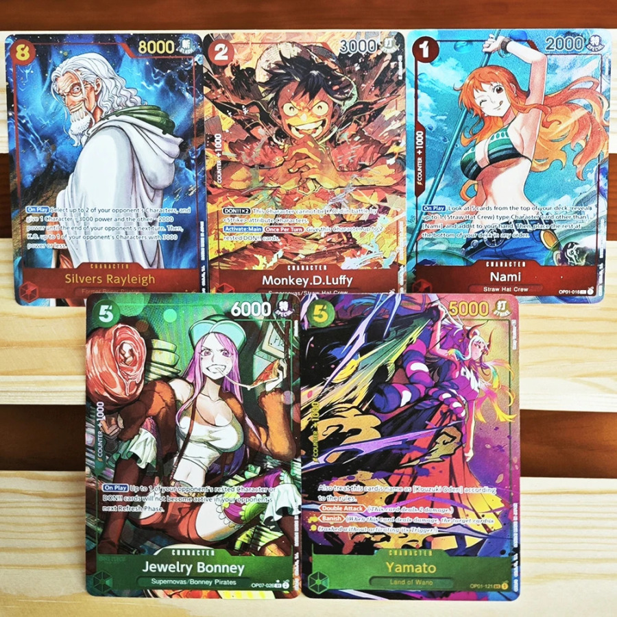 ONE PIECE OPCG folga o'yini anime savdo kartalari: Luffy/Nami/Silvers Rayleigh/Yamato/Bonni - O'yinchoqlar, sevimli mashg'ulotlar, kolleksiyalar