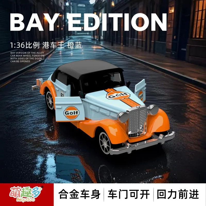 Классический 1:36 Gulf Ретро Винтаж Автомобиль из сплава Power Игрушечный автомобиль Модель Мальчика Модель Автомобиля