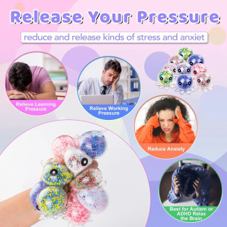 Kawaii hayvonlari stressni engillashtiradigan to'p o'yinchoqlari Stressni bartaraf etish dekompressiyali o'yinchoq bolalar uchun sekin o'yinchoqlar Kattalar antistress