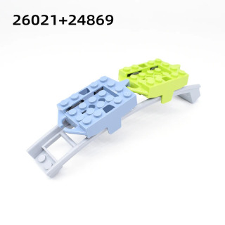 Roller Coaster shassisi Roller Coaster g'ildiraklari MOC qurilish bloklari g'isht qismlari jannat o'yinchoqlari 26021 + 24869 5 to'plam / lot bilan mos keladi