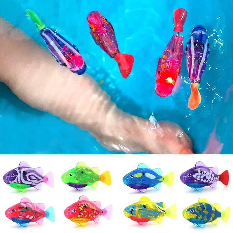 Электронная рыбка, детская летняя игрушка для ванны, игрушки для домашних животных, игрушки для кошек, робот-рыба со светодиодной подсветкой, водный бассейн, ванна, рождественские игрушки, подарок