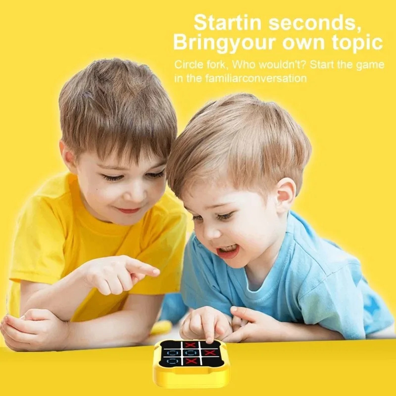 Elektron Tic Tac Toe shaxmat taxtasi Ko'p funktsiyali bolalar ta'lim strategiyasi o'yinchoqlari interaktiv miya o'yini Ota-bola uchun qiziqarli