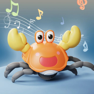 2023 Yangi chaqaloq induksion qisqichbaqa sudralib yuruvchi o'yinchoq Elektron musiqali chaqaloq o'yinchoqlari to'siqlardan qochish uchun kulgili ziyofat interaktiv chaqaloq o'yinchoqlari