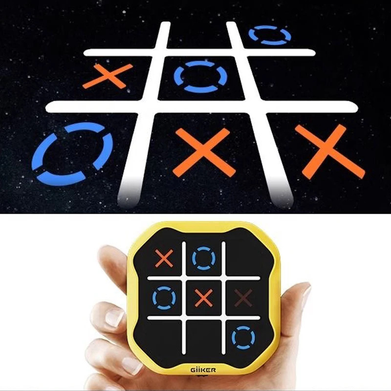 Tic Tac Toe qo'l o'yin konsoli o'yinchoqlari Portativ elektron boshqotirma shaxmat taxtasi xotira o'rgatish va Montessori sayohat o'yinchoqlari Rojdestvo sovg'alari